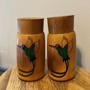 Bamboo Bird Salt and Pepper Shakers from Jamaica